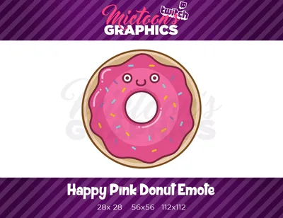 PIXEL Pink Frosted Donut Sub Badges for Twitch / Strawberry Sprinkles /  Discord Emotes / 6 Designs BONUS Rainbow / 18px 36px 72px - Etsy | Badge,  Sprinkle donut, Pink donuts