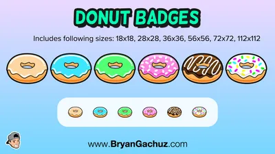 25 Pink Donut Twitch Panel Set Edit in CANVA Twitch Stream Stream Package -  Etsy