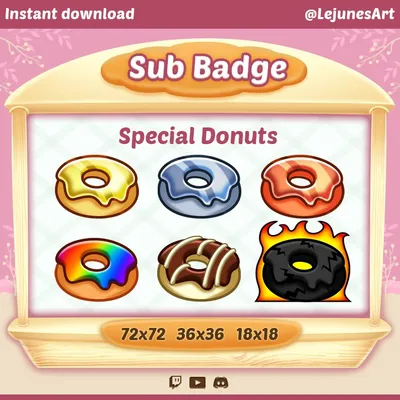 Donut Galaxy Sub Badges Twitch Sub Badges Galaxy Twitch - Etsy | Colorful  donuts, Badge, Twitch