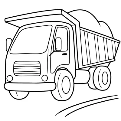 иллюстрация игрушечного грузовика для детей. Иллюстрация вектора -  иллюстрации насчитывающей контейнер, шарж: 215480302