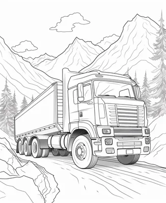 векторная иллюстрация книжки для раскраски грузовика для детей. простой  уровень Иллюстрация вектора - иллюстрации насчитывающей аутопсии, тяжело:  261168033