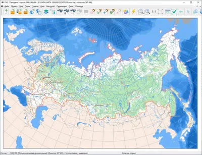 Российская Федерация. Физическая карта. Настенная карта (850*1210) купить  на сайте группы компаний «Просвещение»