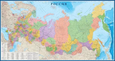 Политико-административная карта России и сопредельных государств (рос008)