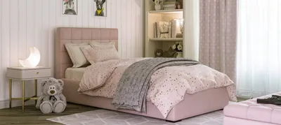 Кровать Радуга Белый текстурный / Розовый купить по цене 25506 руб. —  интернет магазин Новый Магнат