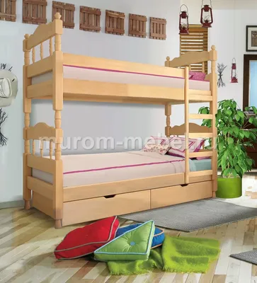 Детская двухъярусная кровать для ТРОИХ детей (id 101059905), купить в  Казахстане, цена на Satu.kz