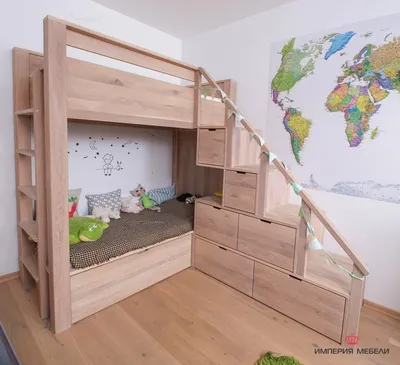 Детская модульная мебель | Фабрика РВ-Мебель - Трехместная кровать для детей  и подростков ТРИО/3