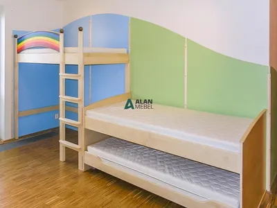 Двухъярусная кровать для детей с ящиками №1 купить в Минске, цена