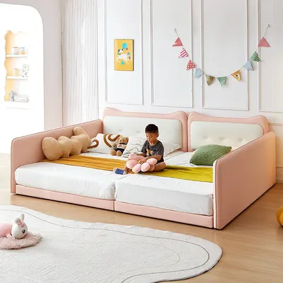 Детская мебель, двойная кровать для родителей и детей, кровать для  принцессы, поручни, сращивающаяся кровать, семья из четырех кроватей для  матери | AliExpress