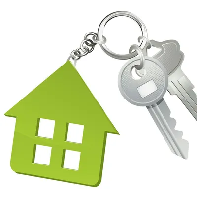 Ключи от квартиры с Keychain в форме дома Стоковое Изображение -  изображение насчитывающей плоско, дом: 102494695