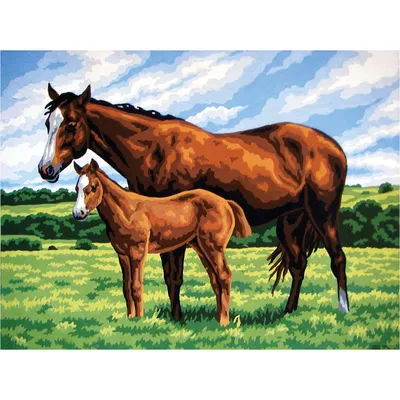 Статуэтка \"Лошадь с жеребёнком\" арт. 103 - купить в Москве - низкие цены