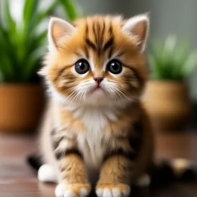 Самый в мире милый котик и …» — создано в Шедевруме