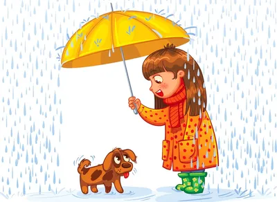 Картинка осенний дождь для детей обои