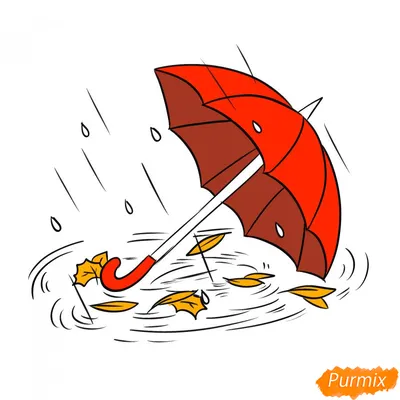 Как нарисовать осенний дождь поэтапно 4 урока