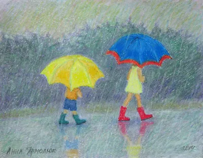 Дождь рисунок для детей - 73 фото