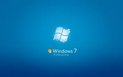 Обои стильная заставка windows 7 на голубом фоне на рабочий стол