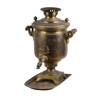 Samovar 10 liters \"Tula\" Gold Color | Russian Adept