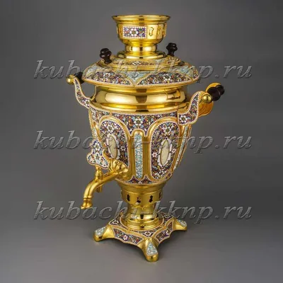 Samovar combined ( or coal, charcoal, firewood) 7 liters \"Russia\" set\" |  Russian Adept