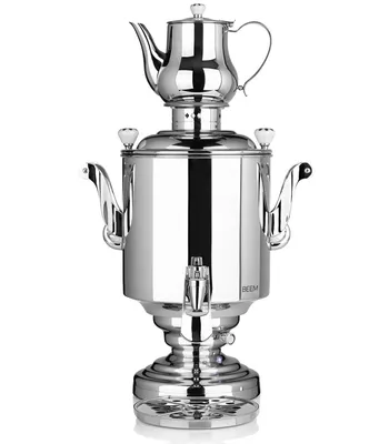 Gas Brass Samovar Modern Design Model Afrina 6-Liter - ShopiPersia