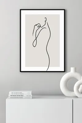 Постер 28 картин \"Черный силуэт девушки\" 50x40 см по цене 710 ₽/шт. купить  в Твери в интернет-магазине Леруа Мерлен