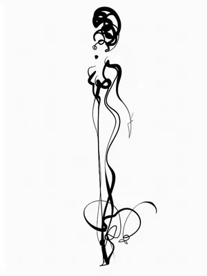 Постер 28 картин Силуэт девушки Черно-белый рисунок 50x40 см без рамы по  цене 710 ₽/шт. купить в Москве в интернет-магазине Леруа Мерлен