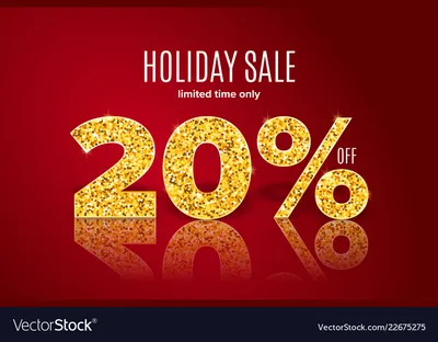 Winter sale 20 percent off Royalty Free Vector Image