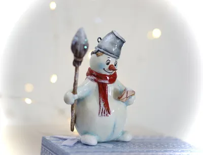 Снеговик- почтовик – заказать на Ярмарке Мастеров – QLFTCRU | Мини фигурки  и статуэтки, Москва