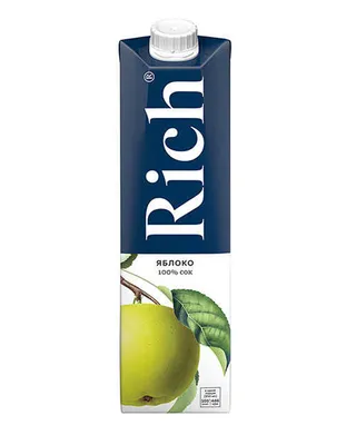 Купить сок Rich Яблоко, tetrapaket в Алматы за 890 тенге с доставкой на дом  или в организацию!