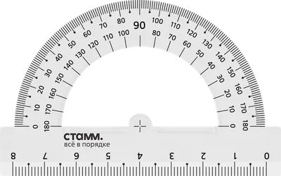 Транспортир 12см, 180° СТАММ, пластиковый, прозрачный, неоновые цвета,  ассорти / Линейки, треугольники, транспортиры / Чертежные принадлежности  для школы / Товары для учебы / Каталог товаров / Канцтовары Карандашов