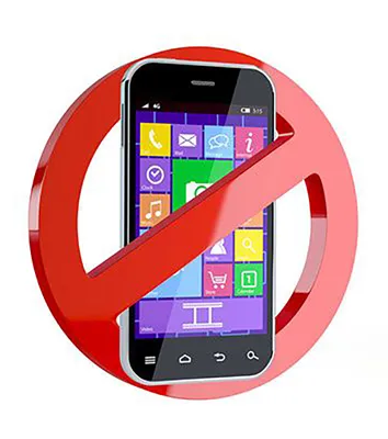 Знак \"Использование мобильных телефонов запрещено\" (TZ14)