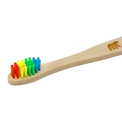 Бамбуковая зубная щетка Ecogrizzly для детей (цветная) - Ecogrizzly