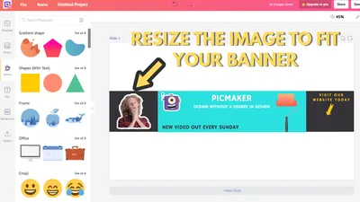 How To Design a YouTube Banner of 2048x1152 pixels - Picmaker