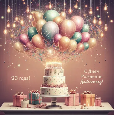 Воздушные шары для девушки на 23 года и цифры (цифра) на vezushar.ru