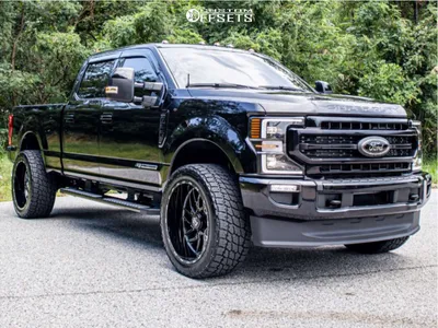 2021 Ford F-350 Super Duty with 24x12 -44 TIS 544BM and 35/12.5R24 Nitto  Terra Grappler G2 and Stock | Custom Offsets