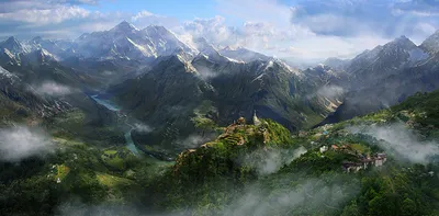 Картинка Far Cry 4 гора Природа Игры Пейзаж