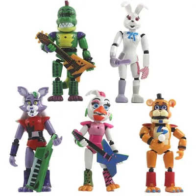 5 Pcs/Set Five Night At Freddy Anime Fnaf Girls Bonnie Bear Foxy Model Free  Assembly Action Figure Toys Children Gifts - AliExpress