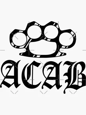 ACAB Brass knuckles\" Sticker for Sale by Smurnov | Redbubble