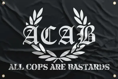 ACAB All Cops Are Bastards Flag Banner 1312 High Quality Materials - Etsy  Israel