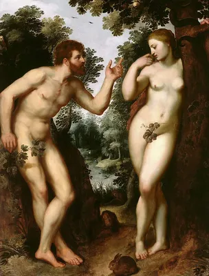 ArtStation - Oil painting of Adam and Eve leaving the garden of Eden