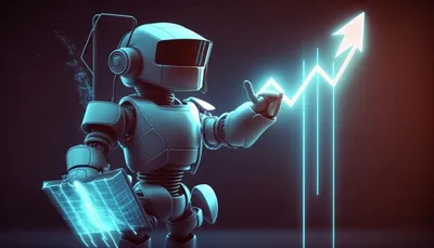 Технология мультфильмов ай робот пустая белая доска | Премиум векторы