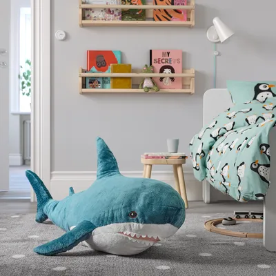 New Ikea BLÅHAJ Big Plush Shark Stuffed Animal Soft White Great Blue Ocean  Baby | eBay