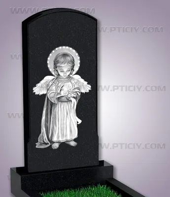 Памятник белый ангел - Скульптура из мрамора