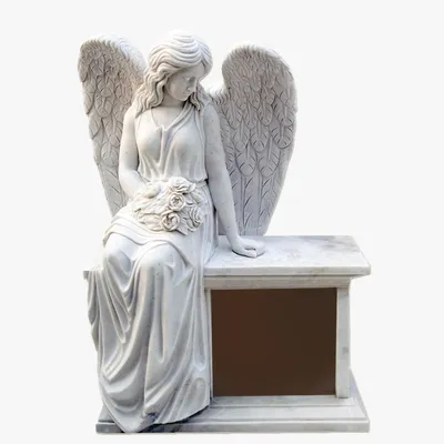 Памятники с ангелом - Дом Памяти | Купить памятник в форме ангела ПСА016 с  благоустройством по Украине