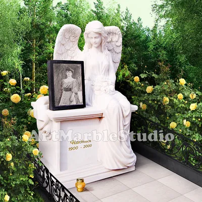 Памятник Ангел № 796 – Смотреть фото на сайте • Узнать стоимость ᐈ Заказать  изготовление у «Гранитный Мастер»