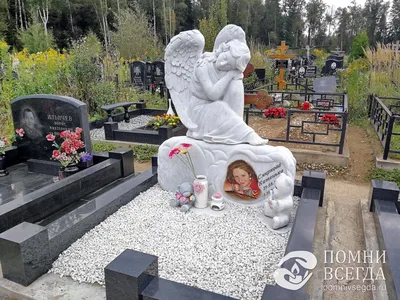 Памятник 2 ангелов на могиле Стоковое Фото - изображение насчитывающей  погост, надгробие: 174660584