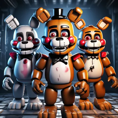 Фигурки аниматроники-музыканты ФНАФ FNAF 6 в 1 свет, 14 см - купить в  Москве, цены на Мегамаркет