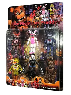 Набор 6 фигурок Аниматроников ФНАФ/FNAF (подвижные со светом) в подарочном  блистере Five Nights at Freddy's 21294992 купить в интернет-магазине  Wildberries