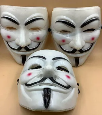 Купить Маска Анонимуса Anonymous золото, серебро оптом - Kalibri.top