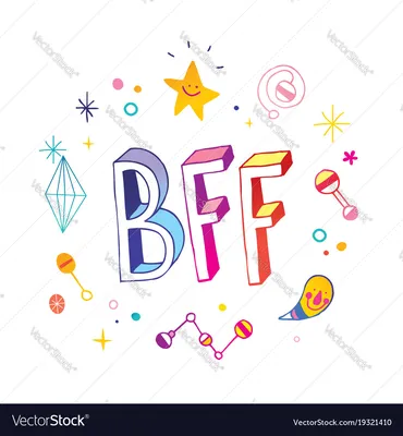 BFF. Best friends forever. Vector illustration. Lettering. Ink  illustration. t-shirt design. Stock Vector | Adobe Stock