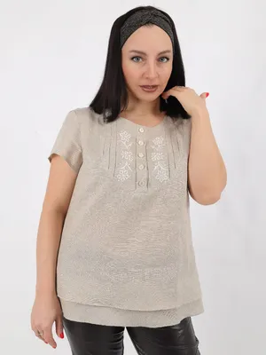 Женская блузка из хлопка Маргарита купить с быстрой доставкой | KHAN  Cashmere 221592