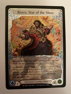 Bravo, Star of the Show Cold Foil - Flesh and Blood Everfest 1st Edition |  eBay